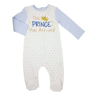 BABY CORNER Baby-Jungen Schlafstampler "The Prince has arrived" in blau – jetzt kaufen bei Lifetex.eu