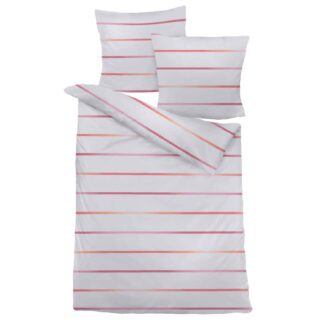 Dormisette · Mako-Satinbettwäsche "Streifen" | Dessin 8146 – 60 rosa – jetzt kaufen bei Lifetex.eu