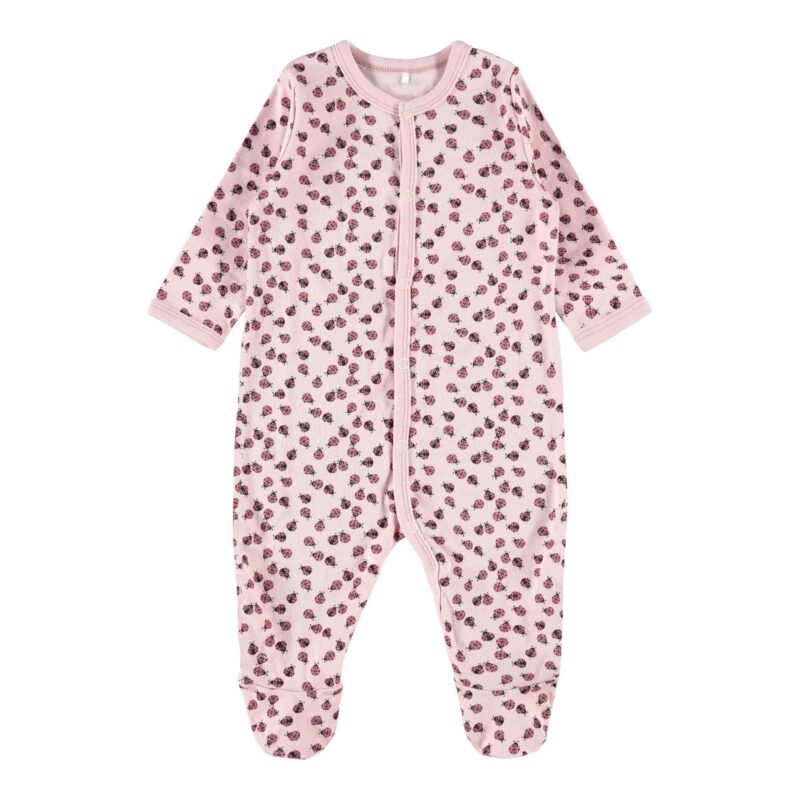 NAME IT 2er Pack Baby-Mädchen Schlafanzug Marienkäfer Schlafstrampler Druckknöpfe in Altrosa – Detailbild 1 – jetzt kaufen bei Lifetex.eu