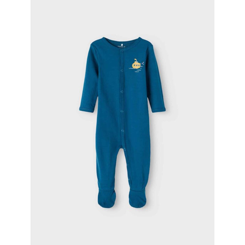 NAME IT 2er Pack Baby-Jungen Schlafanzug U-Boot Schlafstrampler Druckknöpfe  in Weiß/Blau – Detailbild 3 – jetzt kaufen bei Lifetex.eu
