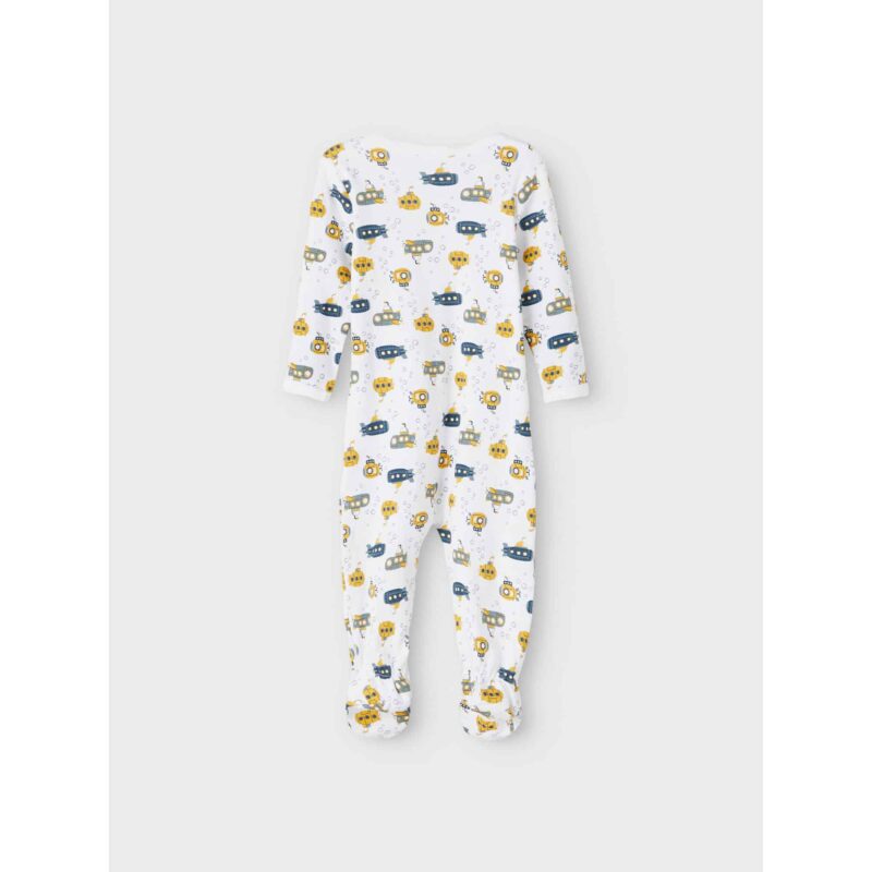 NAME IT 2er Pack Baby-Jungen Schlafanzug U-Boot Schlafstrampler Druckknöpfe  in Weiß/Blau – Detailbild 5 – jetzt kaufen bei Lifetex.eu