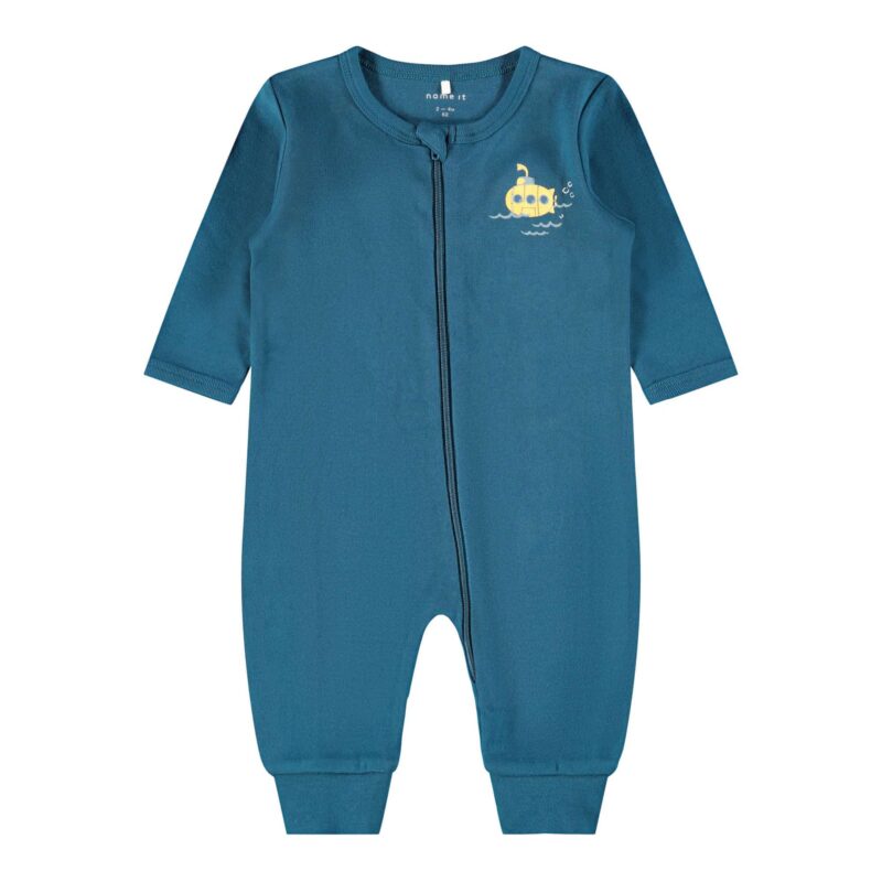 NAME IT 2er Pack Baby-Jungen Schlafanzug U-Boot Schlafstrampler Zip in Weiß/Blau – Detailbild 2 – jetzt kaufen bei Lifetex.eu