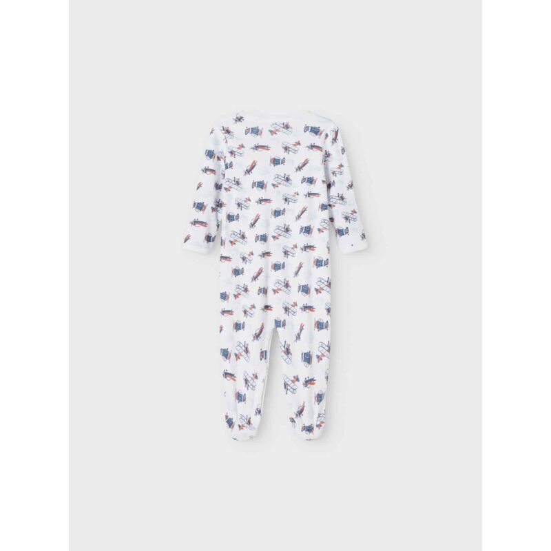NAME IT 2er Pack Baby-Jungen Schlafanzug Flugzeuge Schlafstrampler Druckknöpfe in Weiß/Blau – Detailbild 6 – jetzt kaufen bei Lifetex.eu