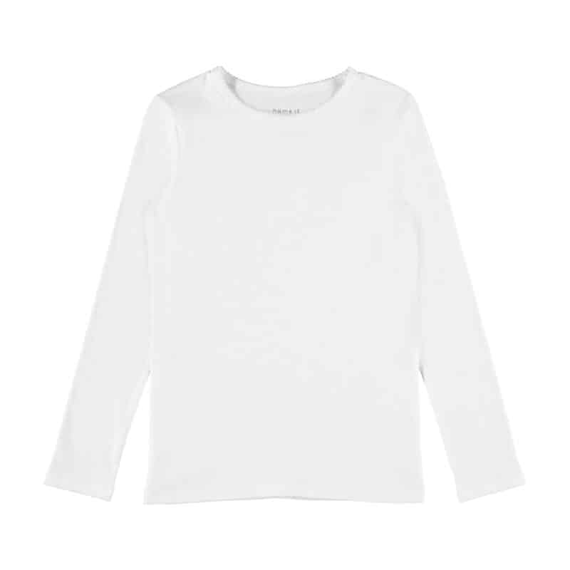NAME IT Kids 2er Pack Mädchen Langarm Top Shirt Unterhemd Nkftop in Weiß/Rosa – Detailbild 2 – jetzt kaufen bei Lifetex.eu
