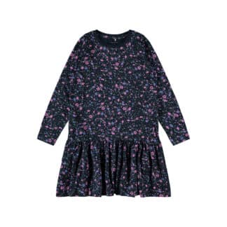 NAME IT Kids Mädchen Nkfossa Kleidchen Langarm Blumenprint in Dunkelblau – jetzt kaufen bei Lifetex.eu